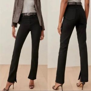 Reformation Liza Split Hem Ultra High Rise Jeans